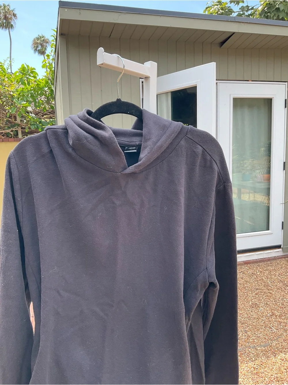 Men's Crewneck Hoodie Sweater in Black